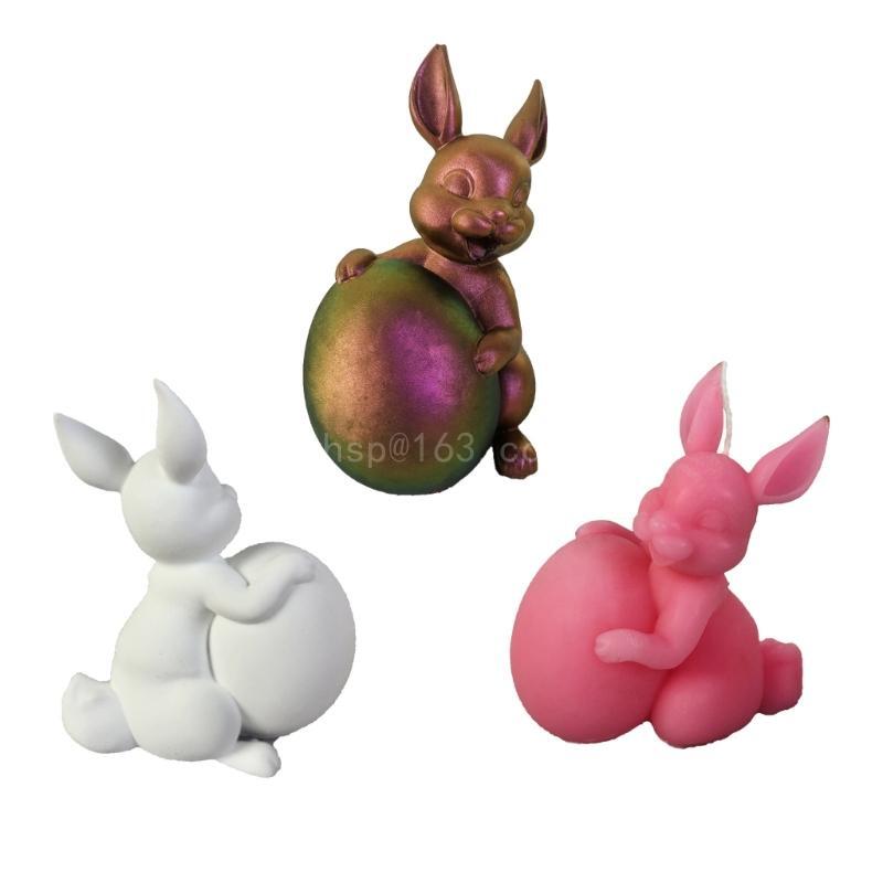 Molde vela conejo Pascua, molde vela Animal para bricolaje, vela, jabón, artesanía, adorno fiesta Pascua,