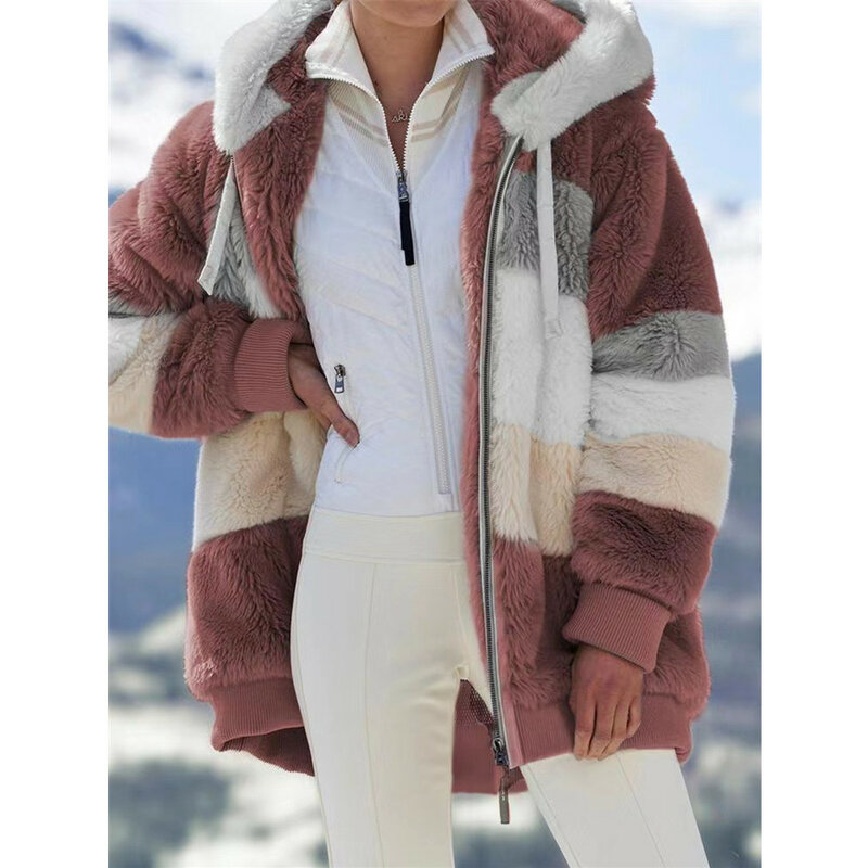 용수철 겨울 여성용 두꺼운 코트, 따뜻한 후드 파카, 여성 코튼 안감 라펠 패딩 코트, 캐주얼 슬림 플리스 아웃웨어 플러스 사이즈