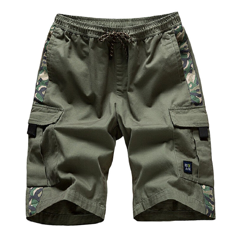 Pantalones cortos de entrenamiento militar para hombre, Shorts transpirables absorbentes de sudor, algodón elástico, informales, holgados, talla grande 8XL
