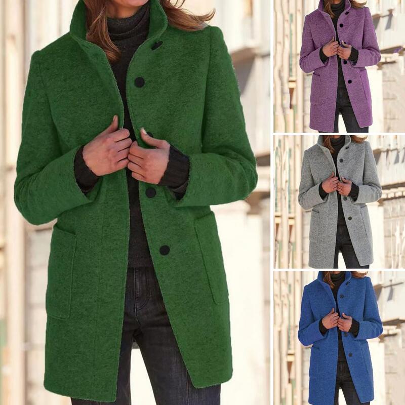 معطف الشتاء الجميل للنساء ، بأكمام طويلة ، سترة حرارية ، معطف Vintage ، شتاء