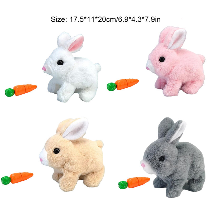 Cute Easter Bunny Toy Battery Operated And Interactive Soft Interactive Toy Plush Talk