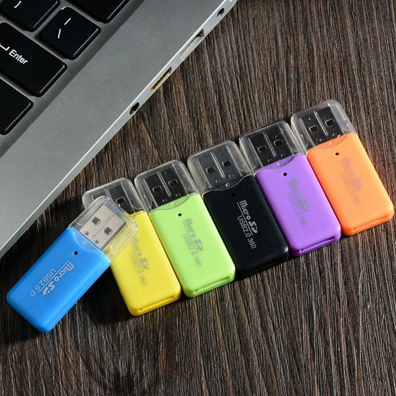 Mini lettore di schede di memoria USB 2 0 TF Flash adattatore in plastica portatile con alta qualità per convertitori mobili per Laptop PC