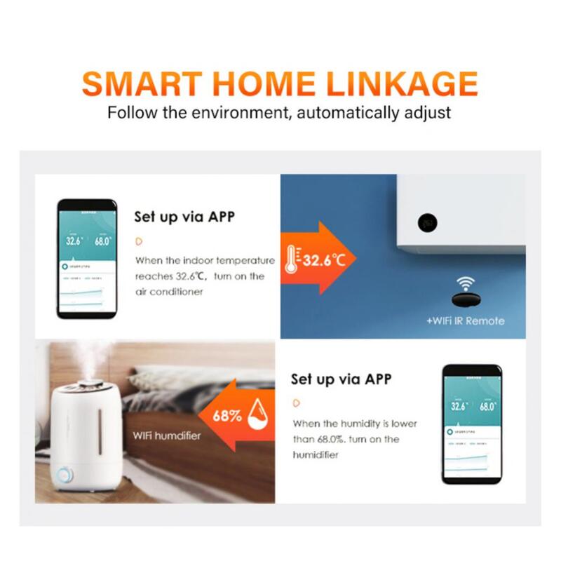 Ewelink-Capteur de température et d'humidité intelligent Zigbee, assistant domestique, fonctionne avec Alexa Google Home