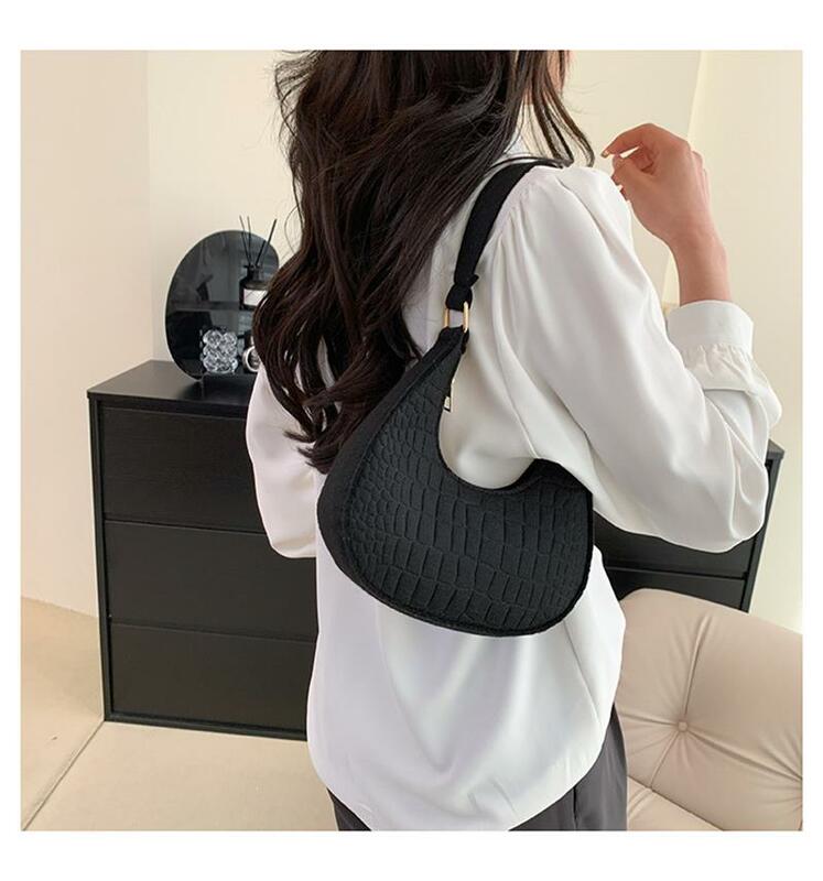 Женская фетровая сумка ISKYBOB с каменным узором, повседневная сумка через плечо, модная Корейская версия 2024, зимний кошелек, Приблизительный вес