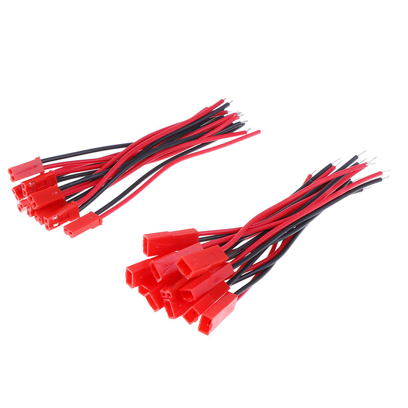 20pcs 2 Pin connector male female jst plug cable 22 awg wire for rc battery