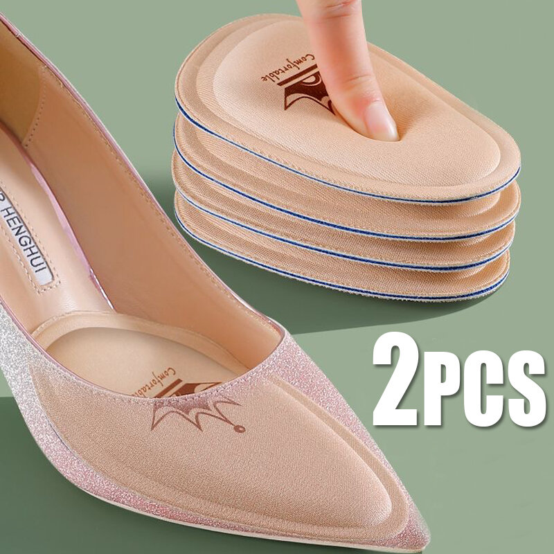 Bantalan Forefoot untuk wanita setengah sol untuk sepatu sisipan hak tinggi bantalan pereda nyeri bantalan sol Non-slip pengurang ukuran sepatu