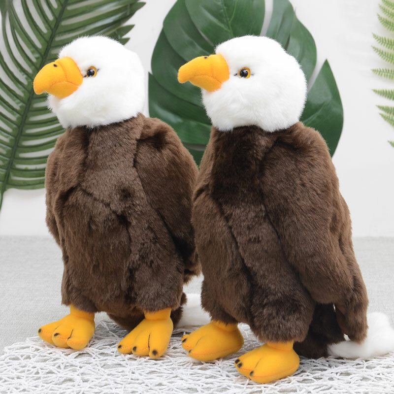 32cm alta fedeltà simulato Haliaeetus leucocephalu peluche Aquila Eagles vita reale peluche bambola per regali