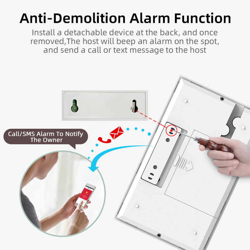 Sistema de alarma antirrobo para el hogar, Kit de alarma de seguridad con Sensor de movimiento PIR, inalámbrico, WIFI, GSM, PG-107, Tuya