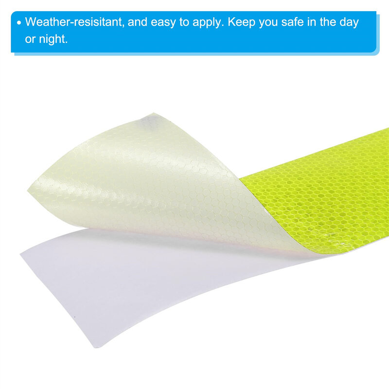 3M Fluorescent Yellow Reflective Tapes Waterproof Reflective Materials 8Inch Warning Night Safety Reflectors Stickers For Trucks