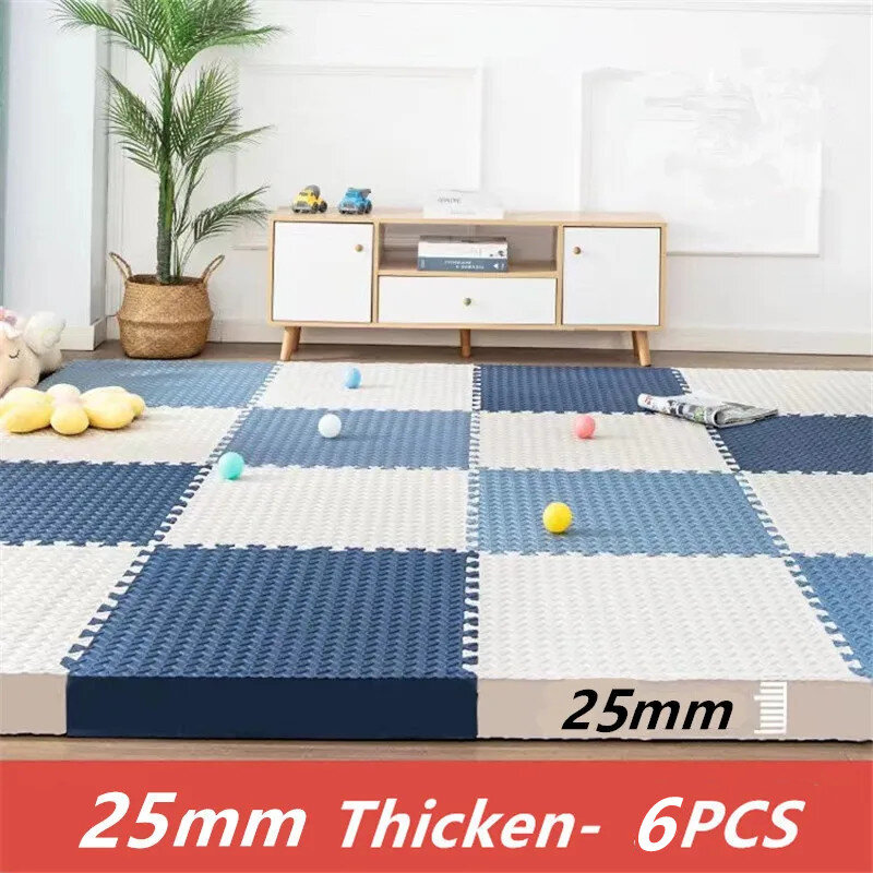 Activities Mat for Baby Playmat Thick 25mm Floor Noise Mat 30x30cm 6PCS Baby Play Mat Pool Mat Rugs Play Mats Gym Mat Sports Mat