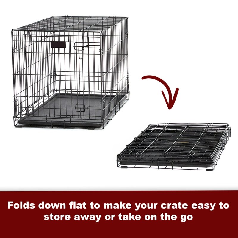 Centro-Oeste-Porta Dupla iCrate Metal Dog Crate, 18"
