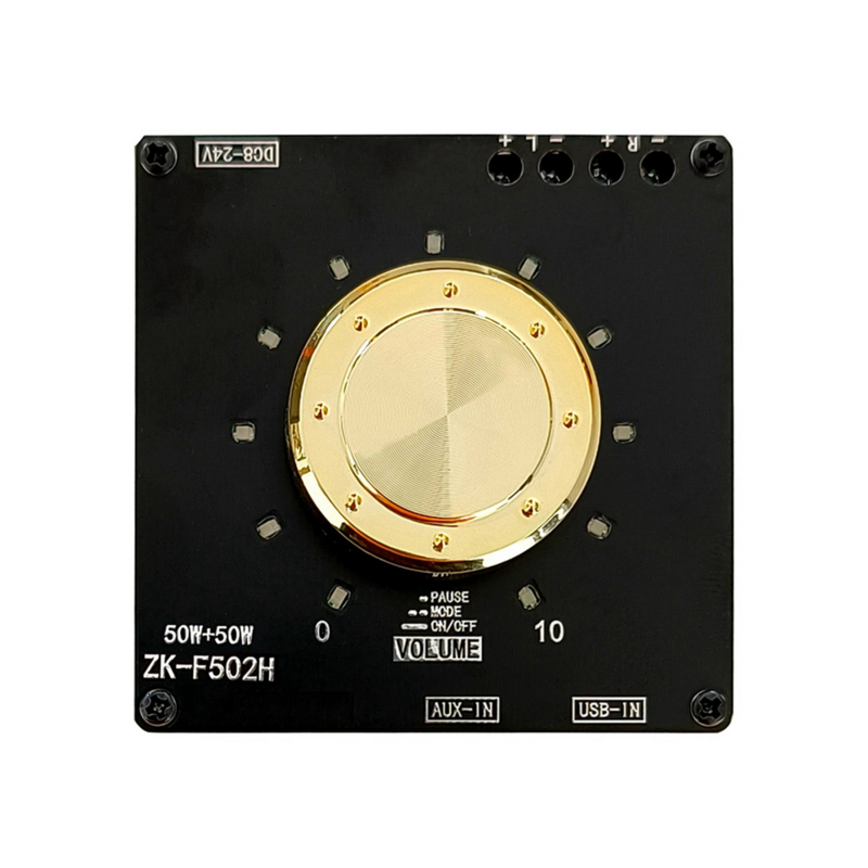 Placa amplificadora de potencia ZK-F502H 5,1 con Bluetooth, 50W, 2,0 canales, protección contra cortocircuitos para caja de sonido