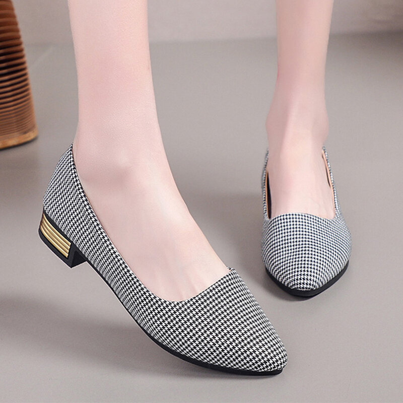Flats Summer Shoes Women Pointed Toe Shallow Sandals 2024 New Fashion Dress Shoes Classic Casual Walking Cozy Female Chaussure