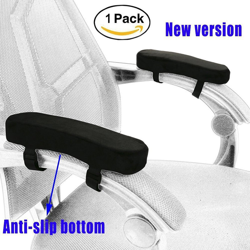 New Slow Rebound Memory Foam Armrest Cushion Pad Chair Mat Elbow Rest Cover 1pc