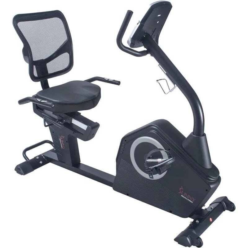 Магнитный устойчивый лежачий велосипед Sunny Health & Fitness с опциональным эксклюзивным SunnyFit™Приложение и Интеллектуальный Bluetooth