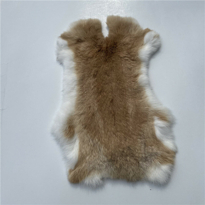 Tela de costura de piel de conejo natural, accesorios de ropa para decoración del hogar, crudo