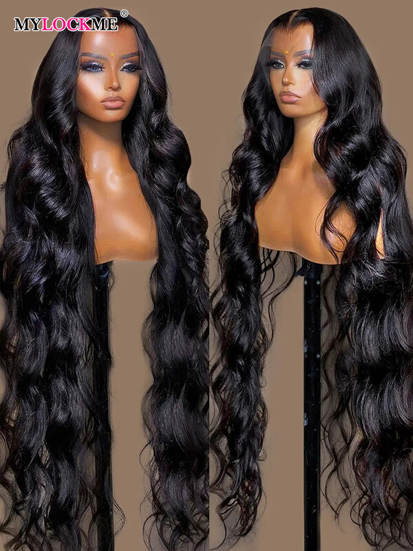 32 34 36 Inch Body Wave 13x6 HD Transparent Lace Front Human Hair Wigs For Women 13x4 Brazilian Lace Frontal Wig With Baby Hair
