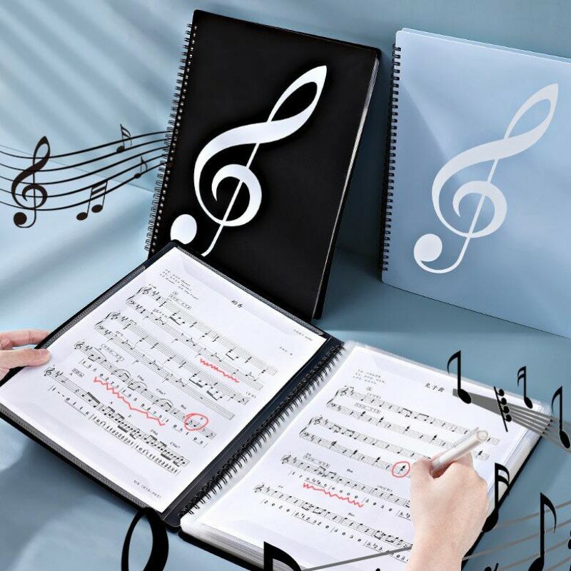A4แผ่นเพลงแฟ้มซอง Anti-Reflection Leaflet สามารถปรับเปลี่ยนโน้ตเพลงเปียโนลูกโฟลเดอร์การจัดเก็บผลิตภัณฑ์