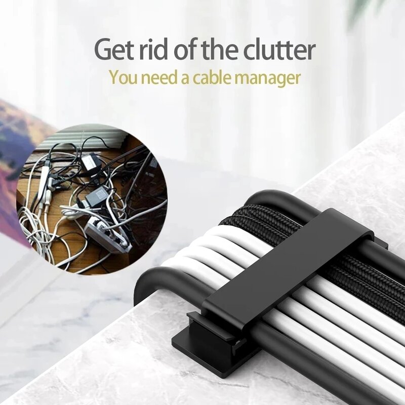 Desktop USB Cable Winder Organizer Home Office Computer Wire Fixed Management Phone Charging Cord Data Line Organization Clip