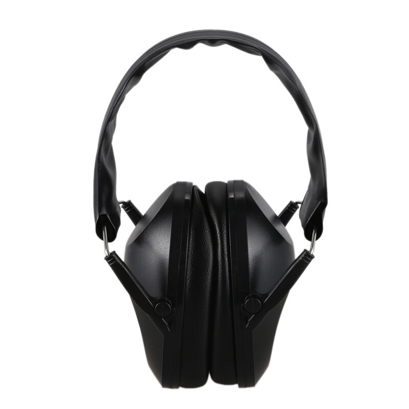 ที่อุดหูป้องกันการได้ยินแบบพับได้หูฟังสำหรับเล่นกีฬาที่ครอบหูป้องกันเสียงรบกวนที่อุดหูสีดำ
