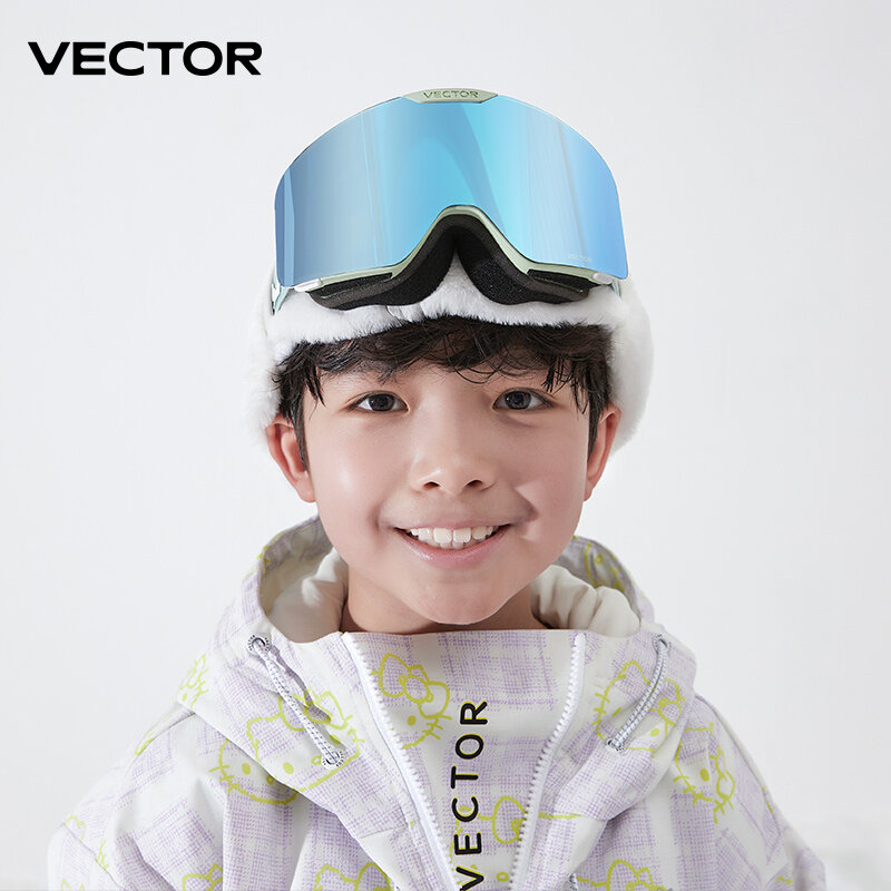 VECTOR Brand-Gafas de esquí para niños, gafas de Snowboard, protección UV400, gafas de nieve, máscara de esquí antivaho