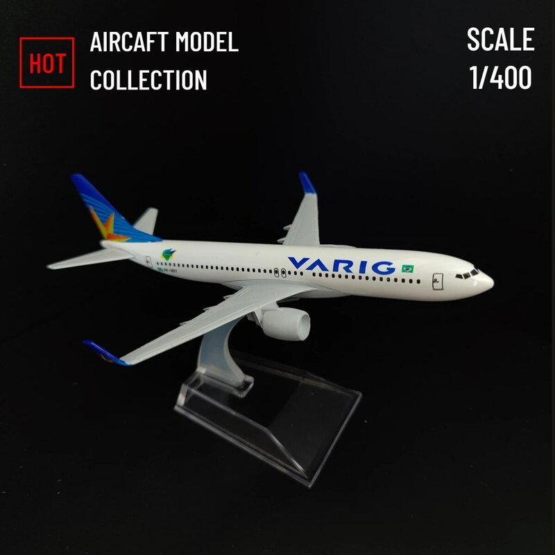 1:400 Skala Brasil Varig Airlines Boeing 737 Model Pesawat Terbang Paduan Penerbangan Koleksi Diecast Miniatur Ornamen Souvenir Mainan