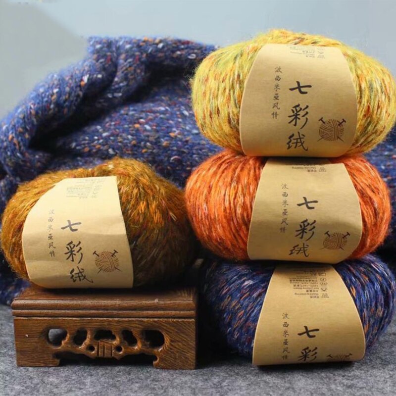 Fio crochê lã para tricô manual crochê fio cor gradietnt