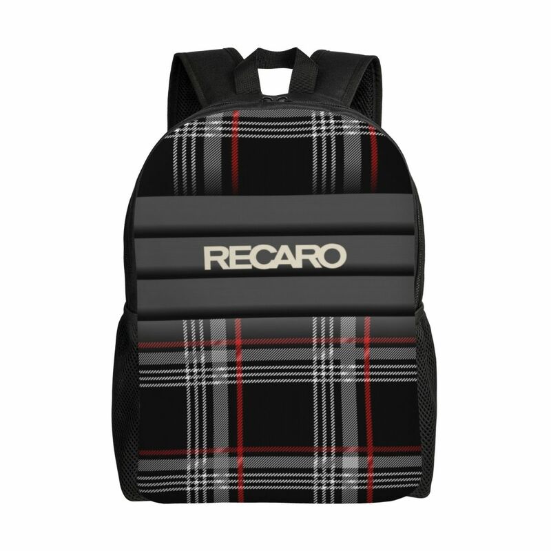 Personal isierte Recaros Logo Rucksäcke Männer Frauen lässig Bücher tasche für College-Schult aschen