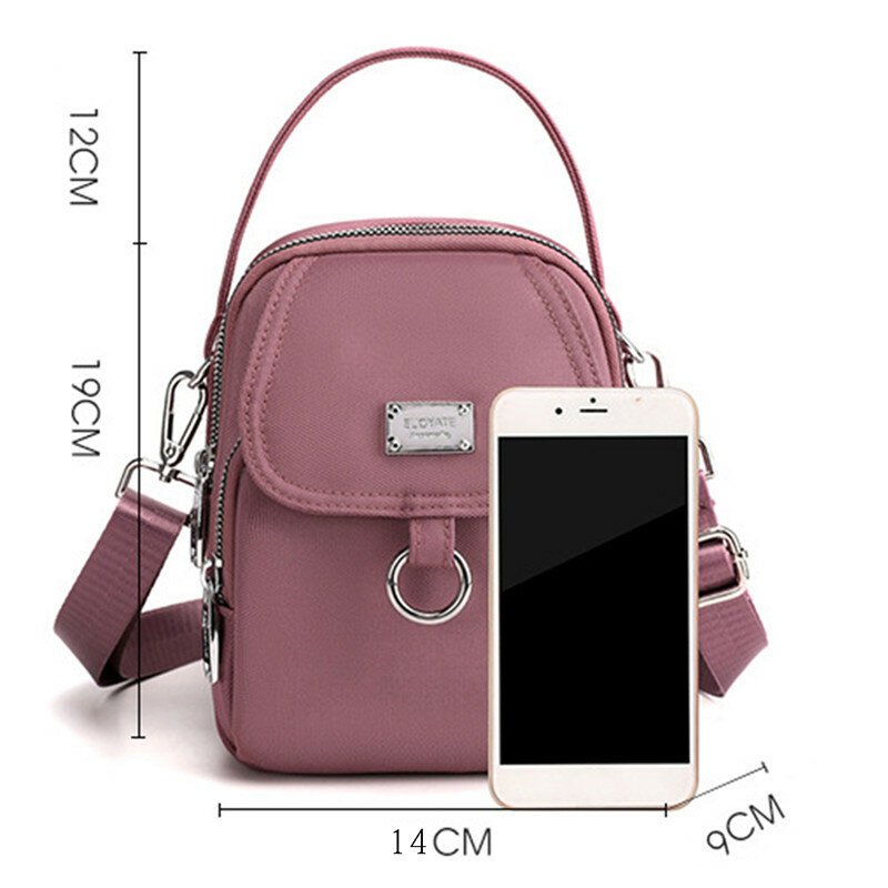Mini bolsa de tecido para mulheres, 3 camadas, alta qualidade, durável, pequeno, bonito estilo, mini bolsa feminina, bolsa para telefone, moda