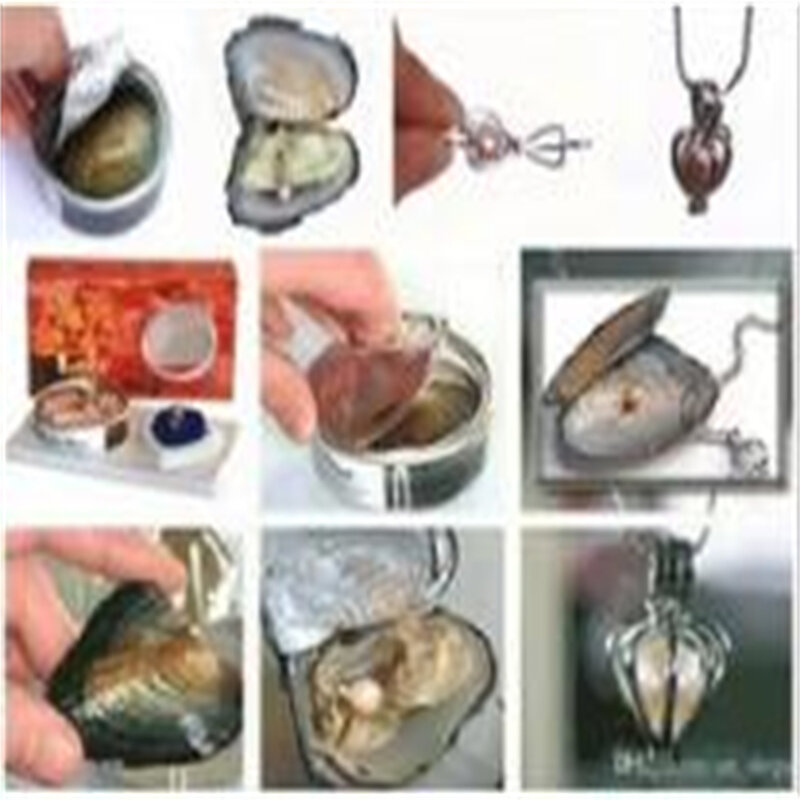 Großhandel 10 Set Liebe Wünschen Perlenkette Set Oyster Tropfen Anhänger