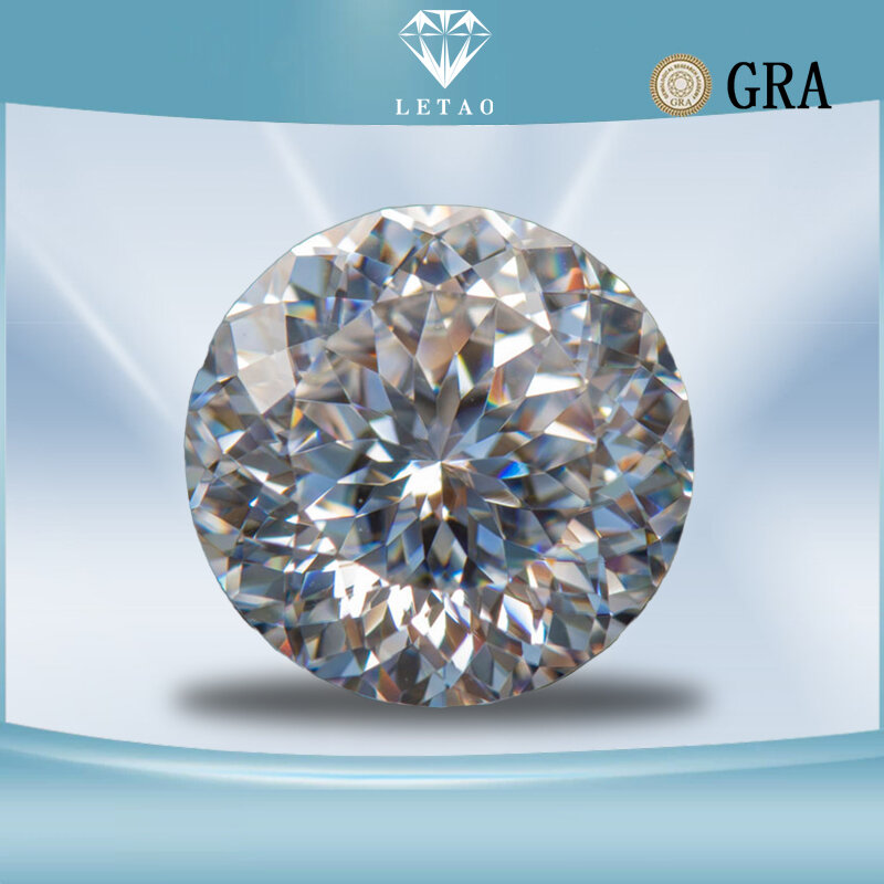 Moissanite Charbon 100 Faces Cut Charms, 0.5-5.0ct D VVl's, Document Jewelry, Executive Materials with GRA Certificate, Wholesale