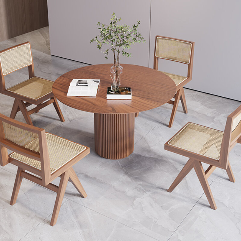 Pranzo tavolino da caffè soggiorno rotondo in legno commerciale tavolino da caffè di lusso da pranzo moderno Muebles mobili nordici