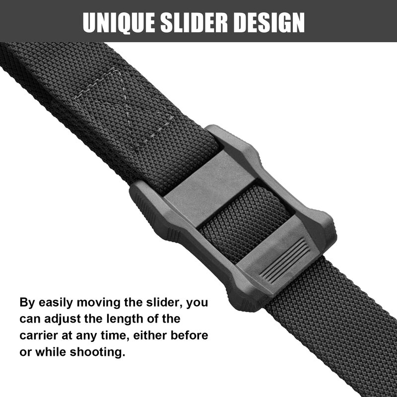 Tactical 2-Point Gun Sling Firearm Accessory Comfort Military Sling with High-Durability Webbing and Unique Slider for Shooting