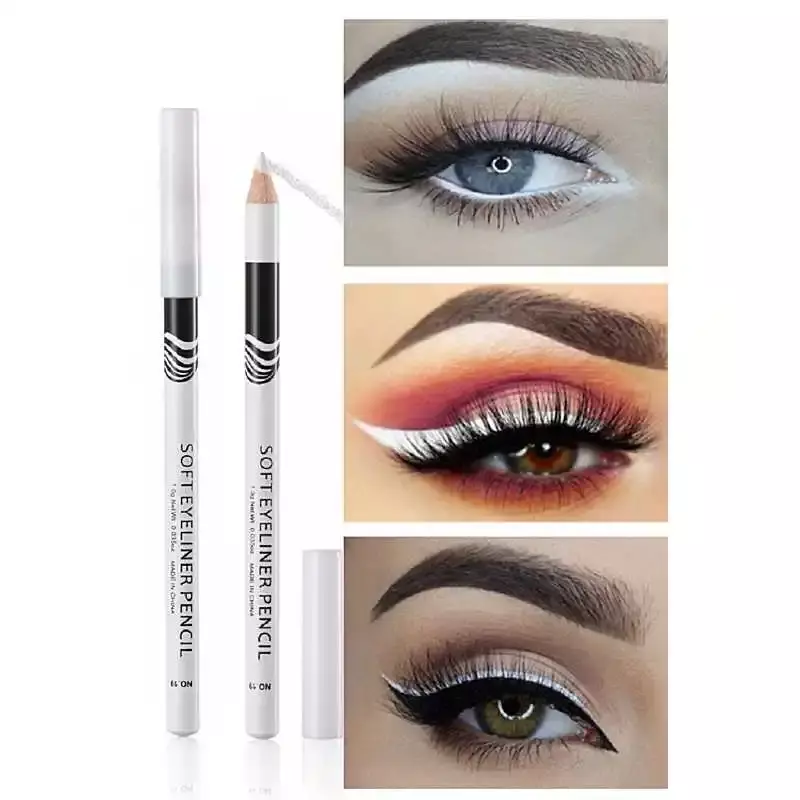 1PC New White Eyeliner Makeup Smooth Easy To Wear Eyes Brightener Waterproof Fashion Eyes Liner Pencils Eye Makeup Tool