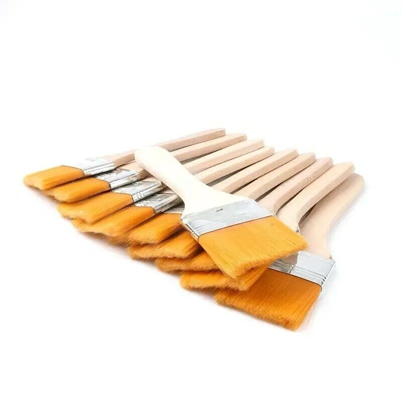 1PC Nylon Paint Brush Different Size Wooden Handle Watercolor Brushes For Acrylic Oil Painting School Art Supplies