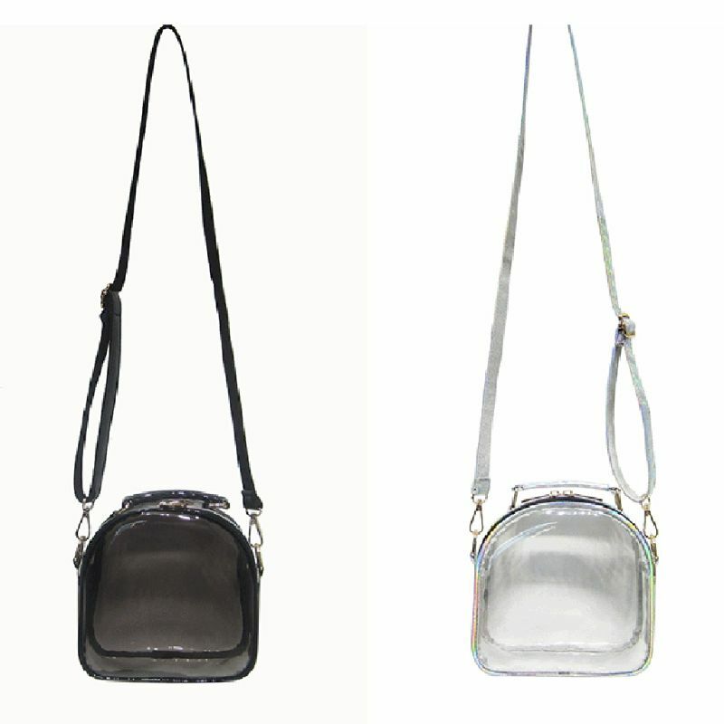 여성 크로스 바디 클리어 지갑, 숄더 핸드백, 젤리 캔디 컬러, 타원형 모양의 미니 투명 가방, 휴대폰 홀더
