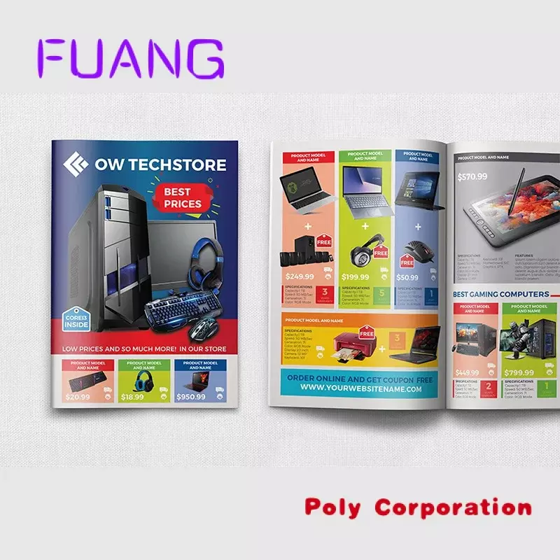 Custom  Good Quality Custom Printing Catalogue Brochure Booklet Fashionable Magazine