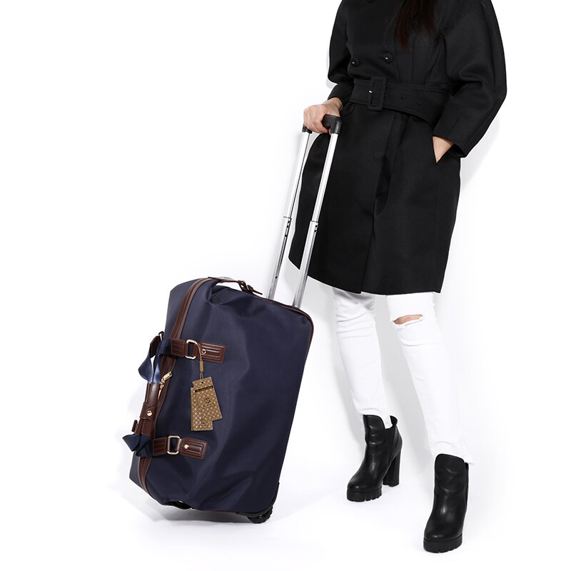 Maleta de viaje de gran capacidad para mujer, bolsas con ruedas, Oxford, equipaje rodante impermeable, bolsa con ruedas de alta calidad
