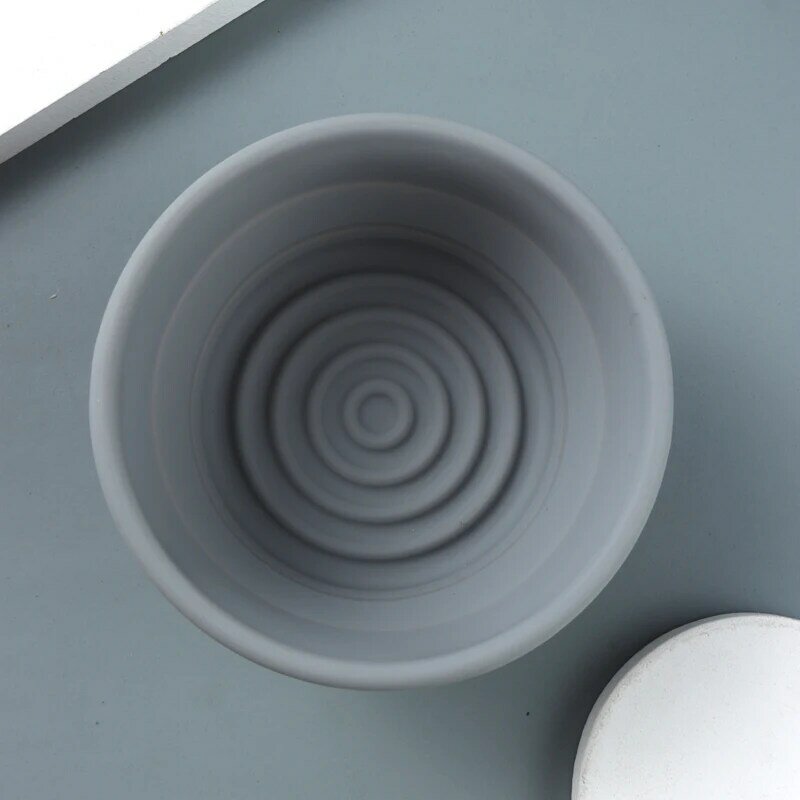 Yaqi Gray Color Collapsible Silicone Shaving Bowl For Travel