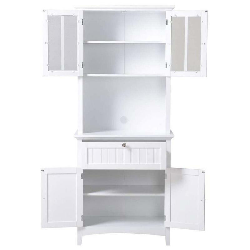 American Furniture Classics OS Home and Office Wooden Buffet and Hutch, White