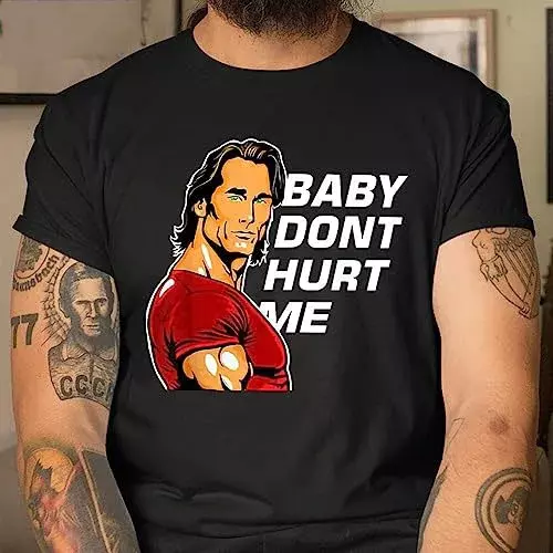 Baby Don't Hurt Me Meme Gifts,Funny Coworkers Cool Graphic Tee Top for Women Men Humorous Sarcastic Sayings Short Sleeve Blouses