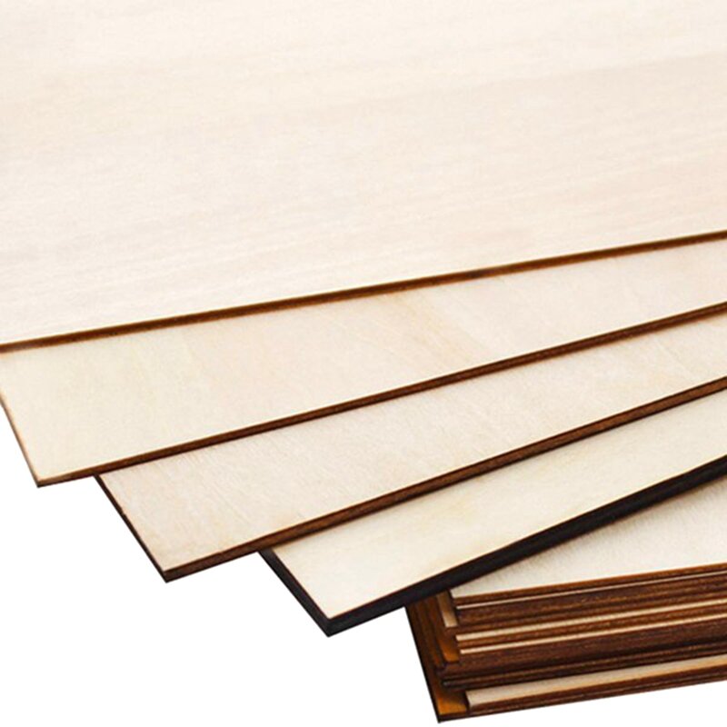 10 Pack Unfinished Wood Sheets,Balsa Wood Thin Wood Board For House Aircraft Ship Boat Arts And Crafts,DIY Ornaments
