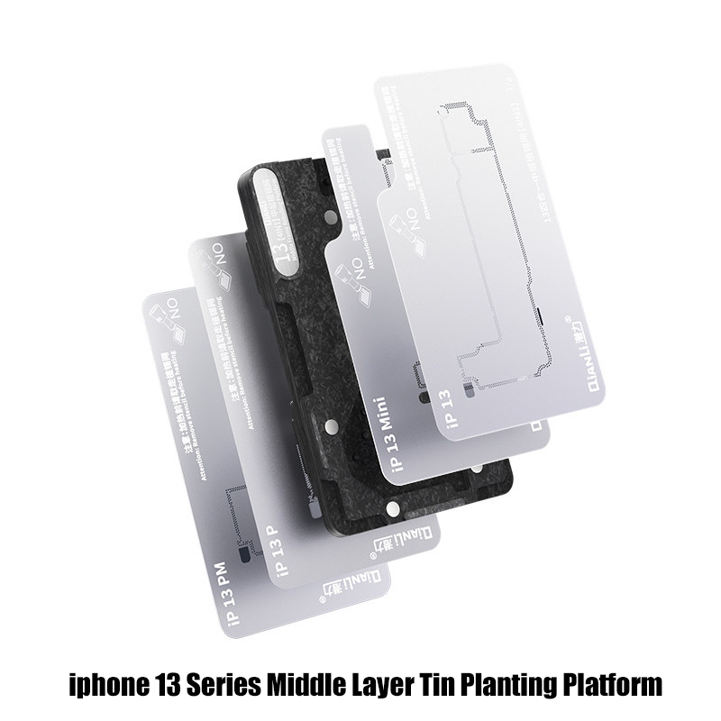 Qianli – plate-forme de plantation d'étain de couche intermédiaire de carte mère pour iPhone X XS 11 12 13 Pro Max BGA, Kit de pochoir de reballage, outil de réparation
