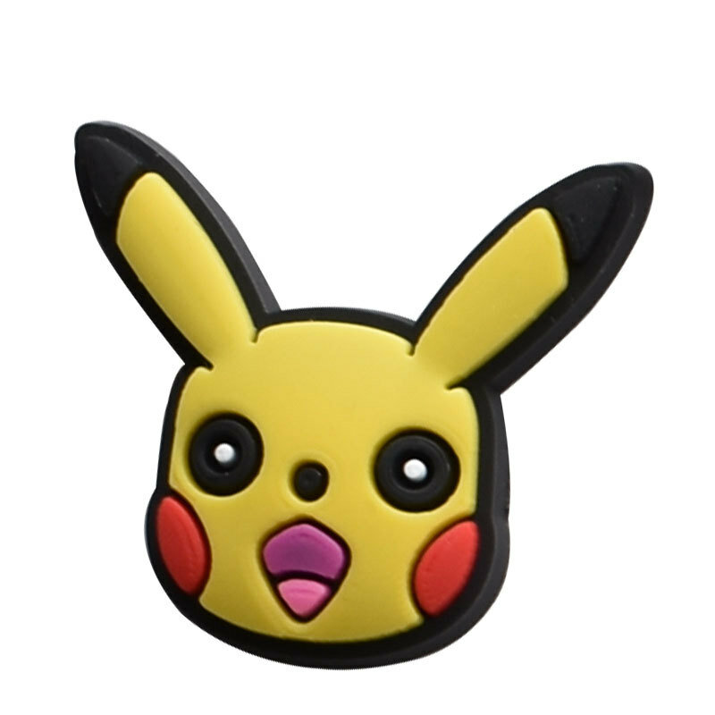 Pokemon clássico figura pikachu pvc corc jibz charme tênis chinelos fivela única venda por atacado diy acessórios miúdo x-mas presente