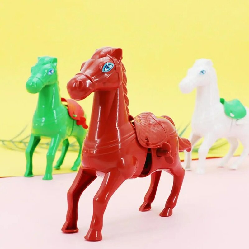 Brinquedo de forma realista do cavalo para crianças, Brinquedo de corda para crianças, sem baterias necessárias, alta qualidade