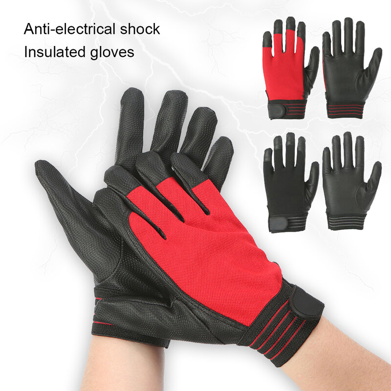 1 Pair Anti-Electricity Protective 220V High Voltage Electrical Insulating Gloves Rubber Mittens Electrician Safety Gloves