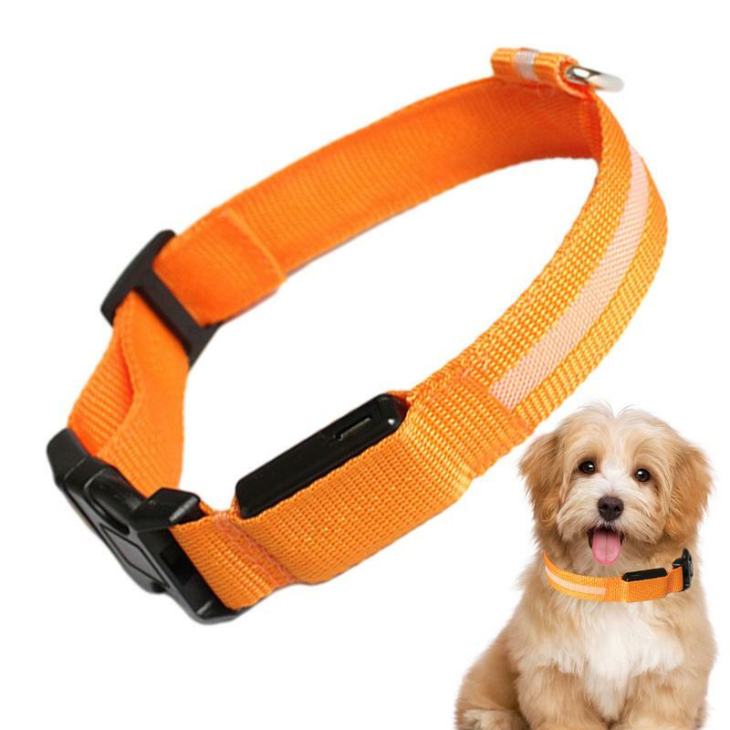 Collare per cani collari per cani luminosi regolabili impermeabili leggeri collana di sicurezza incandescente ricaricabile per cani di taglia media di taglia grande