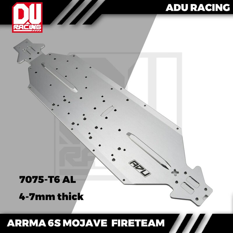 ADU RACING 7075-T6 AL chassis con fascia rinforzata da 3mm per ARRMA 6S MOJAVE BIG ROCK FIRETEAM EXB RTR