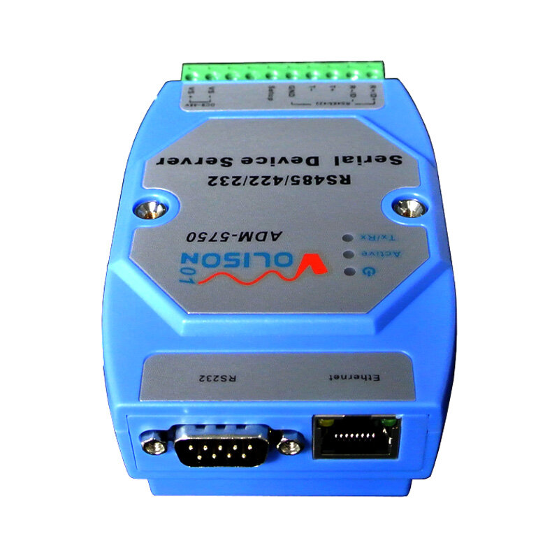 Serial Port Server industrial, trilho ADM-5750 Din, Ethernet transmissão transparente, RS232, 485/422