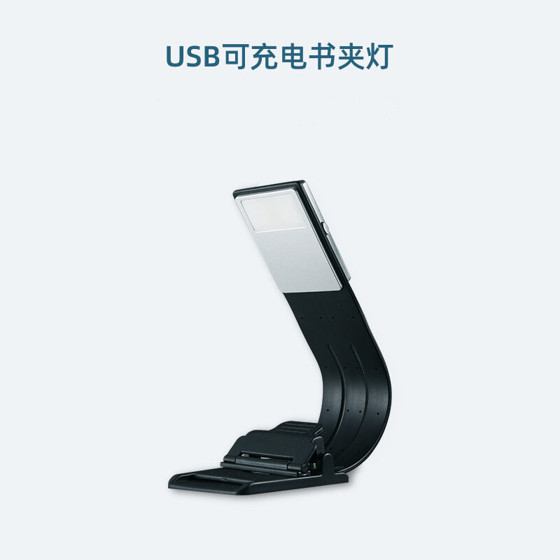 USB recarregável livro luz com temporizador, luz de leitura, clip-on ler lâmpada, lâmpada Bookmark noite, 3 cores e 5 brilho